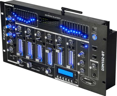 6-kanals mixer / 12 ingångar med USB och Bluetooth