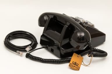 GPO 746 Retro Telefon med Snurrskiva - Svart