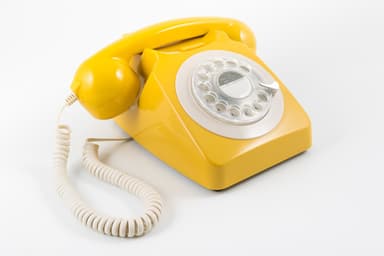 GPO 746 Retro Telefon med Snurrskiva - Senneps Gul