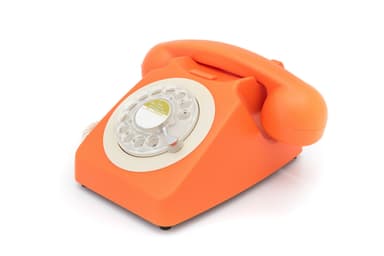 GPO 746 Retro Telefon med Snurrskiva - Orange