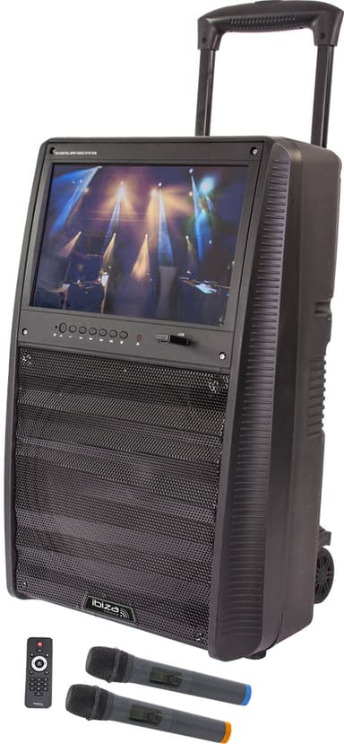 Karaoke anläggning med TFT-skärm, Bluetooth och mikrofoner
