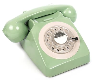GPO 746 Retro Telefon med Snurrskiva - Grön