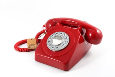 GPO 746 Retro Knapptelefon, röd