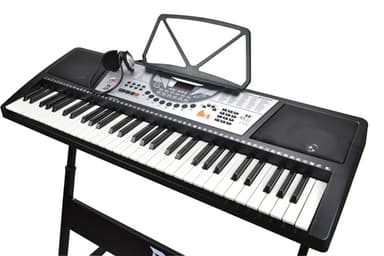 61 tangent keyboard med stativ & hörlurar