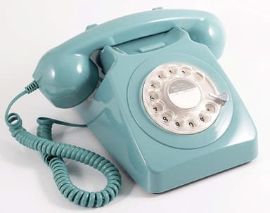 GPO 746 Retro Telefon med Snurrskiva- Blå