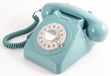 GPO 746 Retro Telefon med Snurrskiva- Blå