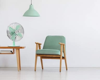 bordsfläkt Retro 35W 35 cm stål mintgrön