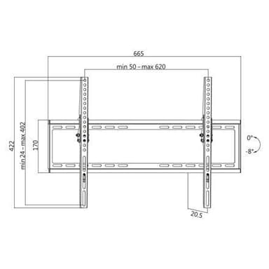 Logilink BP0039 TV Väggfäste, 37"-70", tilt, liten