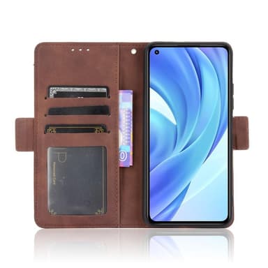 SKALO Xiaomi Mi 11 Lite 6-FACK Plånboksfodral - Brun