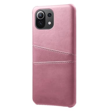 SKALO Xiaomi Mi 11 Lite PU-Läder Korthållare Skal - Roséguld