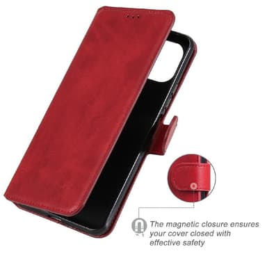 SKALO Xiaomi Mi 11 Lite Klassiskt Plånboksfodral - Röd