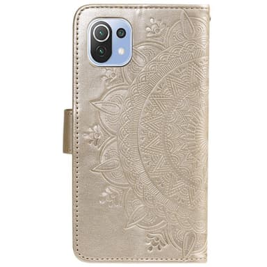SKALO Xiaomi Mi 11 Lite Mandala Plånboksfodral - Guld