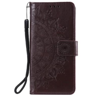 SKALO Xiaomi Mi 11 Lite Mandala Plånboksfodral - Mörkbrun