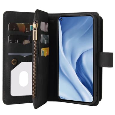 SKALO Xiaomi Mi 11 Lite Big Wallet 17-FACK Plånboksfodral - Svart