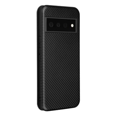 SKALO Google Pixel 6 Carbon Fiber Plånboksfodral - Svart
