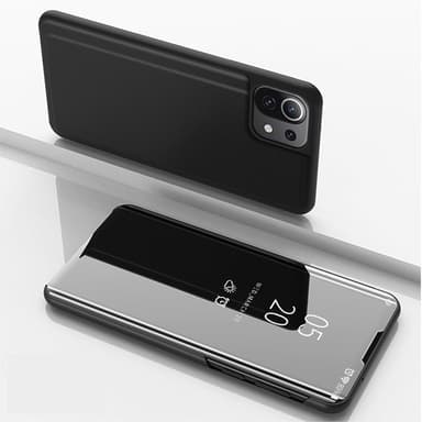 SKALO Xiaomi Mi 11 Lite Clear View Spegel fodral - Svart