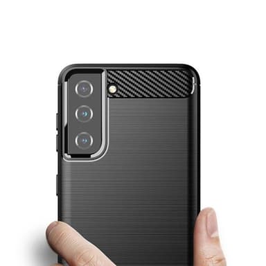 SKALO Samsung S21 FE Armor Carbon Stöttåligt TPU-skal - Svart
