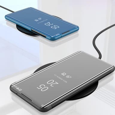 SKALO Xiaomi Mi 11 Lite Clear View Spegel fodral - Svart