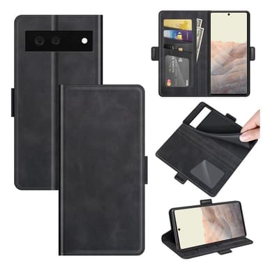 SKALO Google Pixel 6 Premium Plånboksfodral - Svart