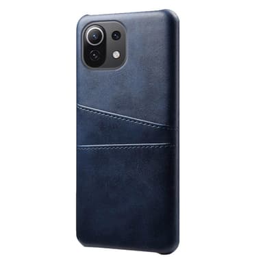 SKALO Xiaomi Mi 11 Lite PU-Läder Korthållare Skal - Blå