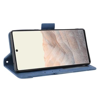 SKALO Google Pixel 6 Pro 6-FACK Plånboksfodral - Blå