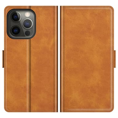 SKALO iPhone 13 Pro Max Premium Plånboksfodral - Ljusbrun