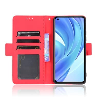 SKALO Xiaomi Mi 11 Lite 6-FACK Plånboksfodral - Röd