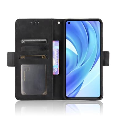 SKALO Xiaomi Mi 11 Lite 6-FACK Plånboksfodral - Svart
