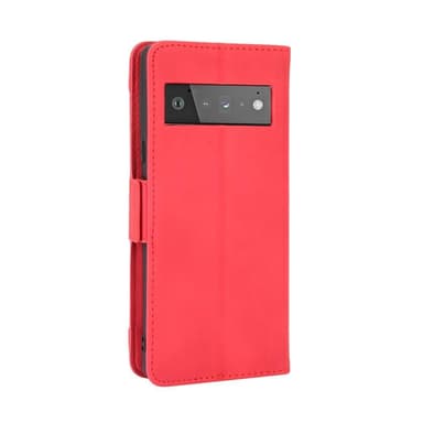 SKALO Google Pixel 6 Pro 6-FACK Plånboksfodral - Röd