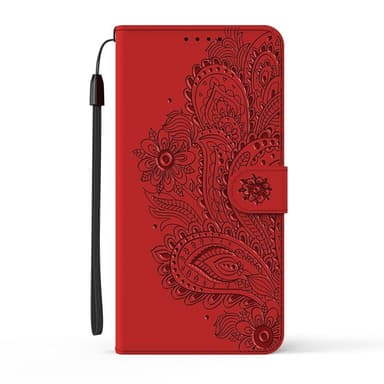 SKALO iPhone 13 Pro Max Mandala Plånboksfodral - Röd