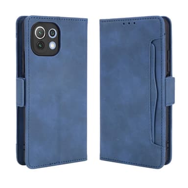 SKALO Xiaomi Mi 11 Lite 6-FACK Plånboksfodral - Blå
