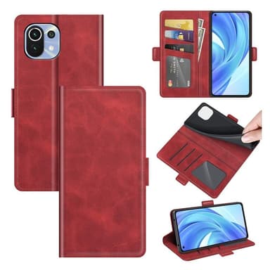 SKALO Xiaomi Mi 11 Lite Premium Plånboksfodral - Röd