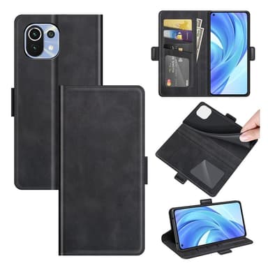SKALO Xiaomi Mi 11 Lite Premium Plånboksfodral - Svart