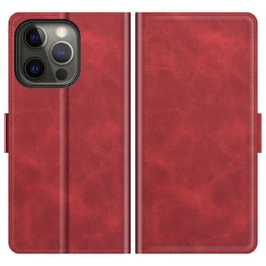 SKALO iPhone 13 Pro Max Premium Plånboksfodral - Röd