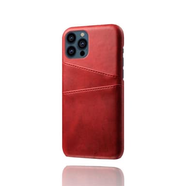 SKALO iPhone 13 Pro Max PU-Läder Korthållare Skal - Röd
