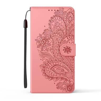 SKALO iPhone 13 Pro Max Mandala Plånboksfodral - Ljusrosa