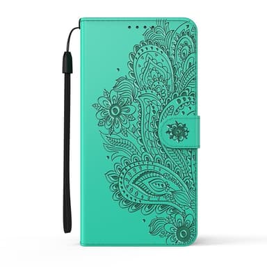 SKALO iPhone 13 Pro Max Mandala Plånboksfodral - Turkos