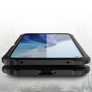 SKALO Xiaomi Mi 11 Lite Shockproof Armor Hybrid Skal - Svart