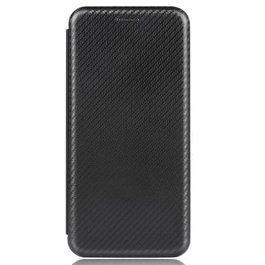 SKALO iPhone 13 Pro Max Carbon Fiber Plånboksfodral - Svart