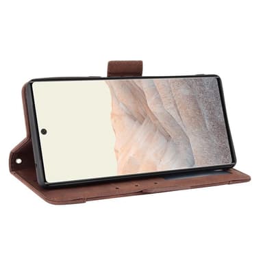 SKALO Google Pixel 6 Pro 6-FACK Plånboksfodral - Brun