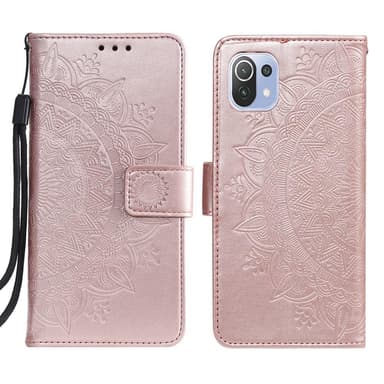 SKALO Xiaomi Mi 11 Lite Mandala Plånboksfodral - Roséguld
