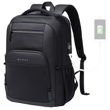 Ryggsäck med USB-port - Svart