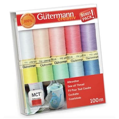 Gütermann Sytrådsset 10-pack 100m Pastell Polyester