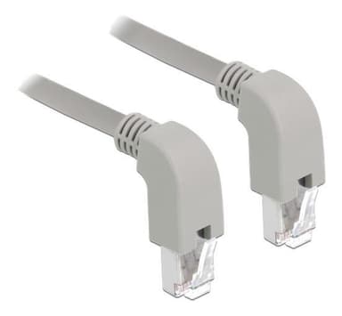 Delock Network cable RJ45 Cat.5e SF/UTP downward / downward angled 0.5