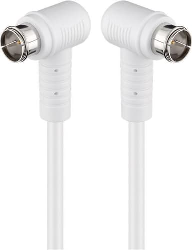 Vinklad SAT-antennkabel (80 dB), dubbelskärmad