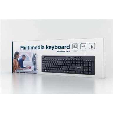 Gembird multimediatangentbord med telefonstativ KB-UM-108 USB-tangentb