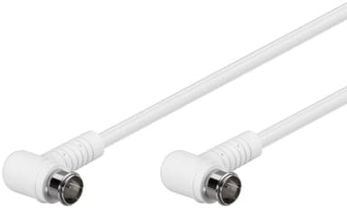 Vinklad SAT-antennkabel (80 dB), dubbelskärmad