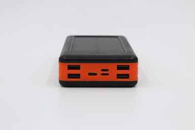 Solcellsladdare powerbank med solceller 20000 mAh Svart/orange