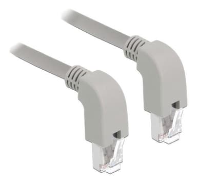 Delock Network cable RJ45 Cat.5e SF/UTP downwar / downward angled 1m
