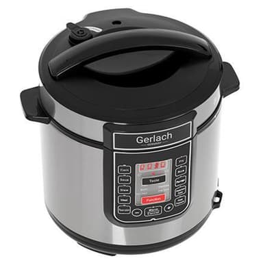 Gerlach multifunktions elektrisk tryckkokare GL 6412 rostfritt stål/sv